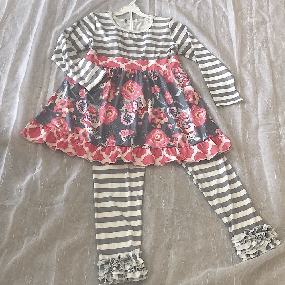 Girls Size 10 Tunic and Leggings Set